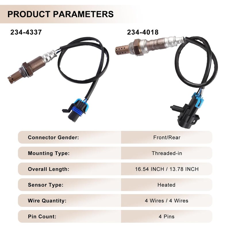 BLPextrm O2 Oxygen Sensor Set - 4PCS for 2006-2007 Chevy Silverado, Avalanche, Suburban, Tahoe - Image 4