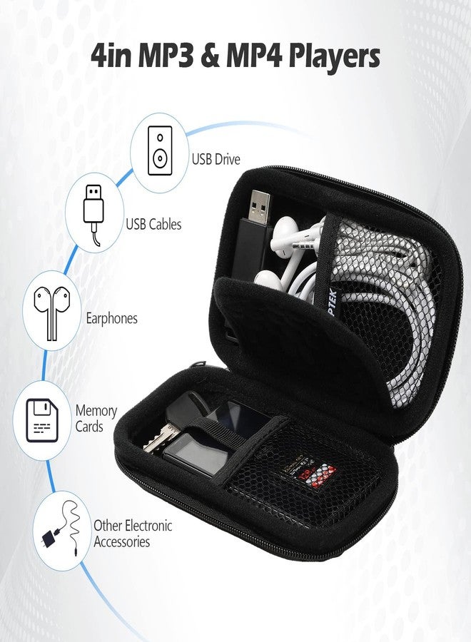 AGPTEK Small and Compact Protective Storage Case for Mp3 Players & Earphones, Black for 2.4 inch MP3 - Image 3