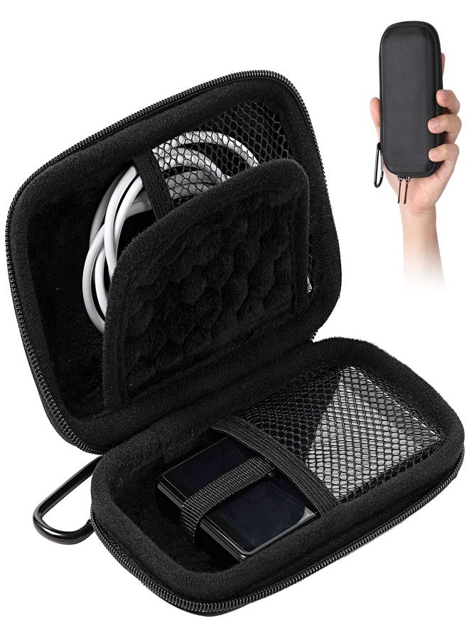 AGPTEK Small and Compact Protective Storage Case for Mp3 Players & Earphones, Black for 2.4 inch MP3 - Image 1