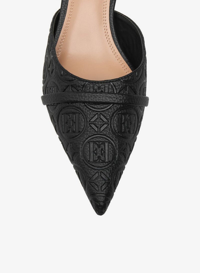 ايل شباشب نسائية مونوجرام بكعب صغير سهل الارتداء - Image 4