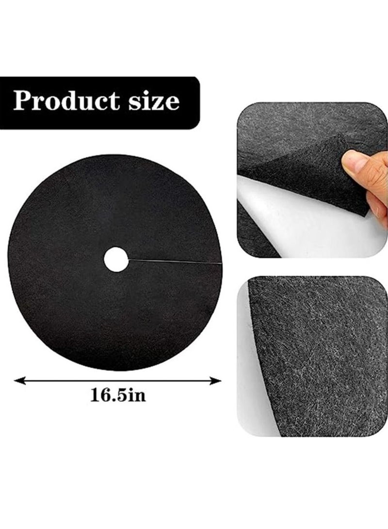 Generic 16 Pack 20.5 Inch Non-Woven Tree Mulch Ring - Degradable Tree Protector Mat, Reusable Tree Barrier Mat for Control Root Protection  - Image 3