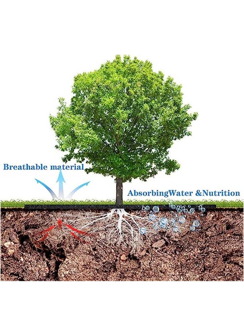 Generic 16 Pack 20.5 Inch Non-Woven Tree Mulch Ring - Degradable Tree Protector Mat, Reusable Tree Barrier Mat for Control Root Protection  - Image 5