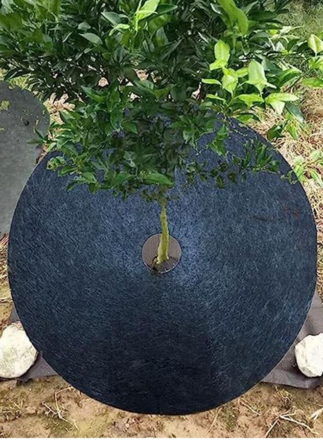 Generic 16 Pack 20.5 Inch Non-Woven Tree Mulch Ring - Degradable Tree Protector Mat, Reusable Tree Barrier Mat for Control Root Protection  - Image 2