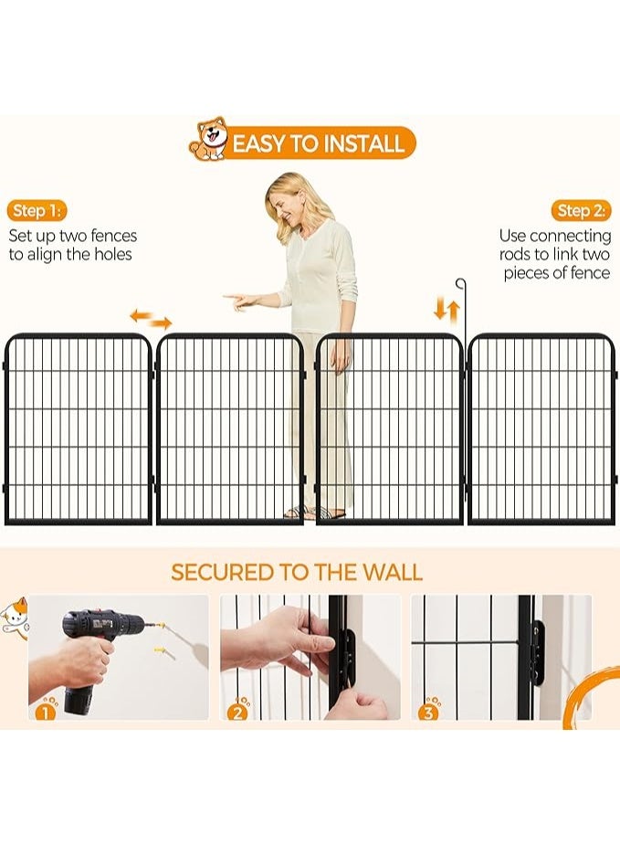 Egardenkart قلم لعب الكلاب إيغاردن كارت ثقيل الوزن وعريض جداً، سياج حيوانات أليفة خارجي للحيوانات المتوسطة/الصغيرة قابل للطي - Image 3