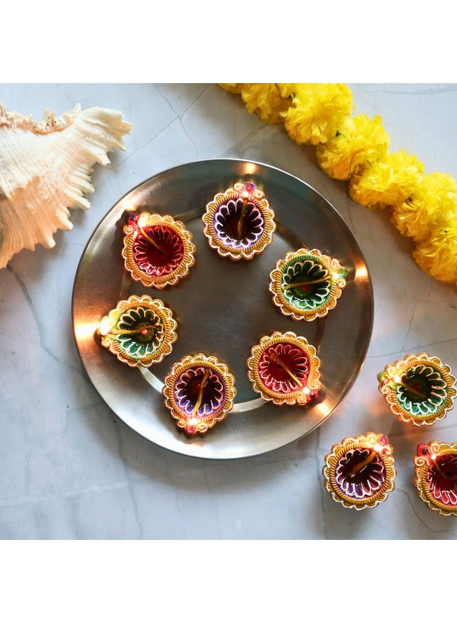 Indian Karigar 12 Diwali Diyas for Diwali Festival Diwali Diya for Diwali Decoration Items for Home Decor Terracotta Decorative Diyas for Diwali Decor Diwali Gift Items (Diyas for Diwali Festival) - Image 3