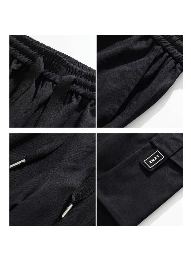 Homlean American-style Cargo Pants For Men, Winter Windproof Trendy Functional Straight-leg Casual Trousers, 2350 Black XL - Image 3