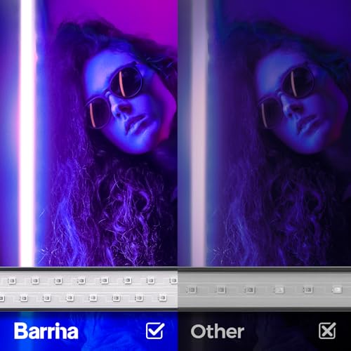 Barrina Black Light Bar, 10W 1FT Magnetic LED Black Lights, for Glow Party, Fluorescent Poster Paint, Blacklight Halloween Decorations, Linkable UV Light, Plug with Built-in ON/Off Switch, 2 Packs - Image 4