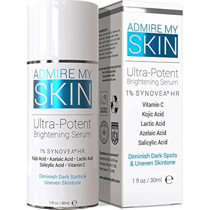 Admire My Skin Dark Spot Corrector Remover for Face - Brightening Discoloration Correcting Serum - Kojic Acid + Azelaic Acid Serum for Melasma and Sun Spots 1oz - Image 1