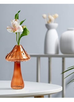 Generic 2Pcs Clear Mushroom Flower Pot Flower Arrangement Container Vases Unique Glass Vase for Home Office Decorations  - Image 2
