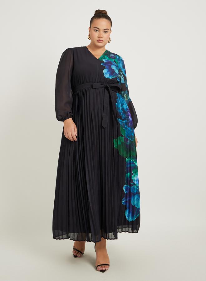 Styli Floral Pleated Maxi Dress  - Image 2