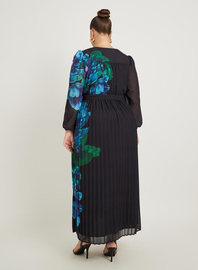 Styli Floral Pleated Maxi Dress  - Image 5