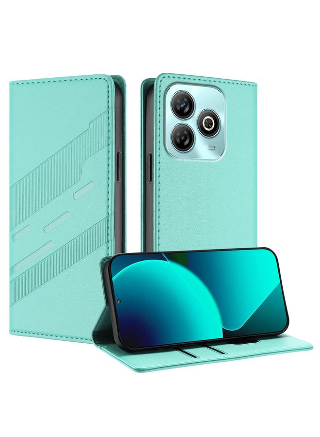 The Bros Case For ZTE Blade A75 4G / Z2359 Embossed Multi-functional Wallet Retro Leather Phone Case