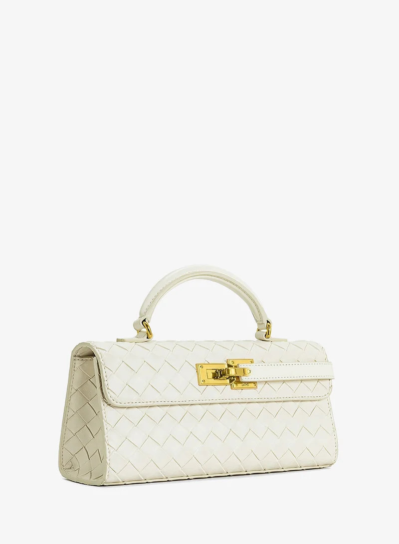 JW PEI  Keyla Weave Top Handle Satchel Bag for Women | Best Price UAE