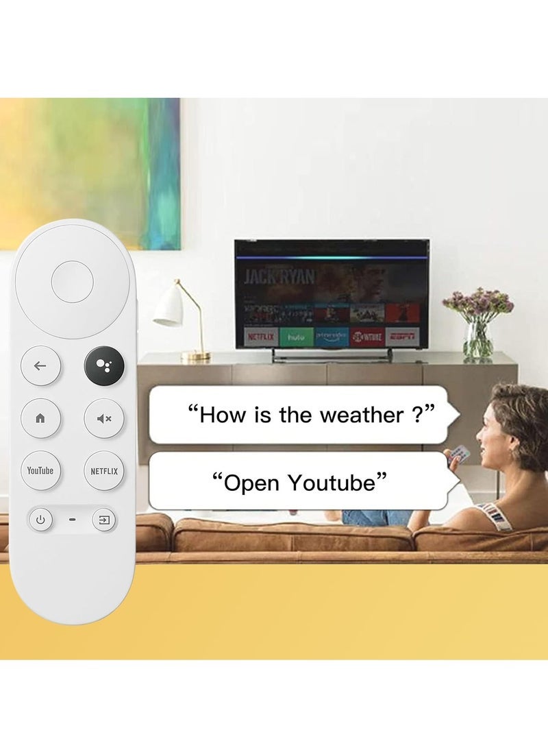 PopZa Voice Remote for Google Chromecast 4k Snow Streaming Media Player G9N9N Remote Control for Google TV GA01920-US GA01919-US GA01923-US(Remote Only) with Battery - Image 5
