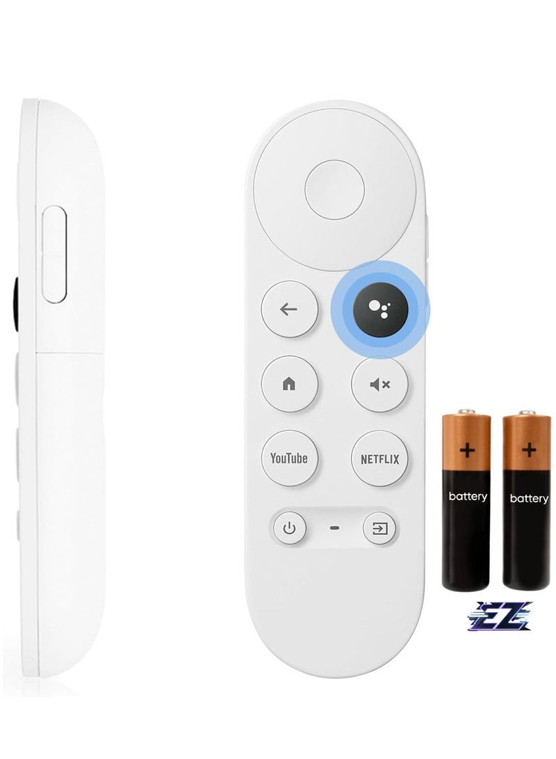 PopZa Voice Remote for Google Chromecast 4k Snow Streaming Media Player G9N9N Remote Control for Google TV GA01920-US GA01919-US GA01923-US(Remote Only) with Battery - Image 1