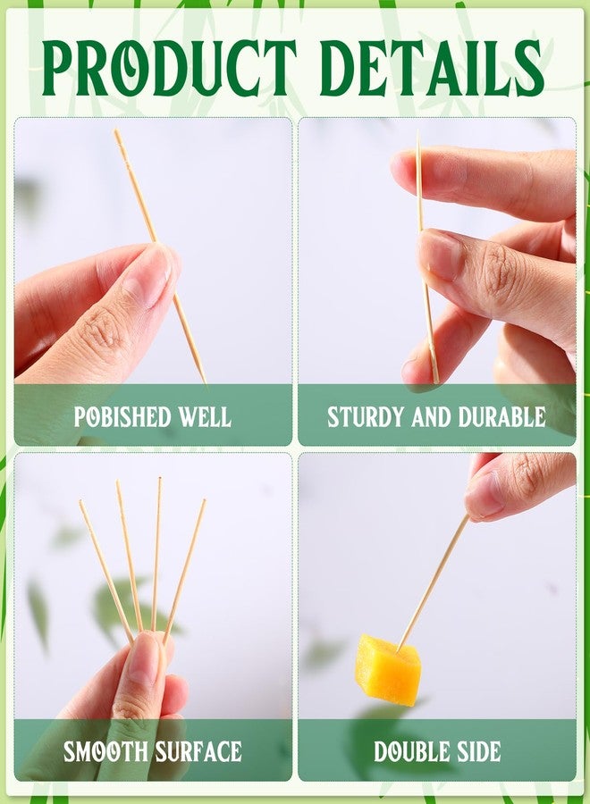 جيريفي، 15000 قطعة من أعواد الأسنان المصنوعة من الخيزران، عبوة كبيرة لتنظيف الأسنان، أعواد أسنان خشبية مستديرة، 6 عبوات من 2500 عود أسنان لكل عبوة، مثالية للمقبلات والطعام والحفلات والشواء - Image 4