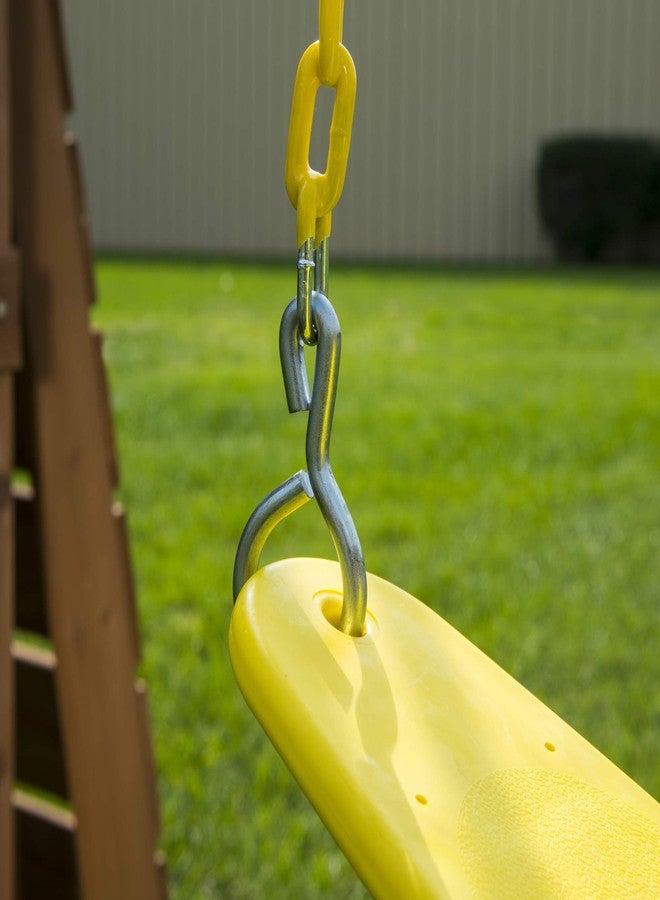 Swing-N-Slide WS 4772 Extreme Heavy Duty Swing Seat Set Outdoor Playground Swings with Coated Chains & Quick Links, Yellow, Pack of 2 - Image 4