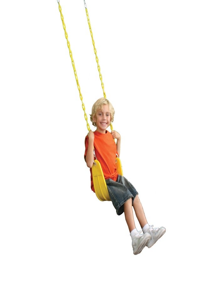 Swing-N-Slide WS 4772 Extreme Heavy Duty Swing Seat Set Outdoor Playground Swings with Coated Chains & Quick Links, Yellow, Pack of 2 - Image 2