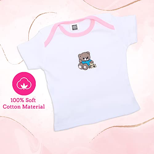 Mee Mee New Born Baby Gift Set | Soft Cotton Clothing Essentials for Infants/Baby Girls, Boys | Baby Shower Clothing Hamper (5 Pieces, Pink)| Ideal Gift for New Born Baby - Image 4