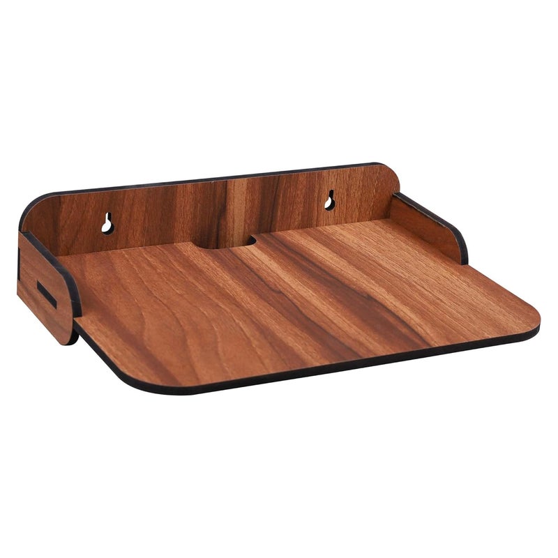 Deskart Wooden TV Set Top Box and WiFi Router Stand with Decorative Show Pieces Holder Wall Mount Shelves for Home TV Cabinet Living Room Furniture and Office Decoration Minimalist - Image 4