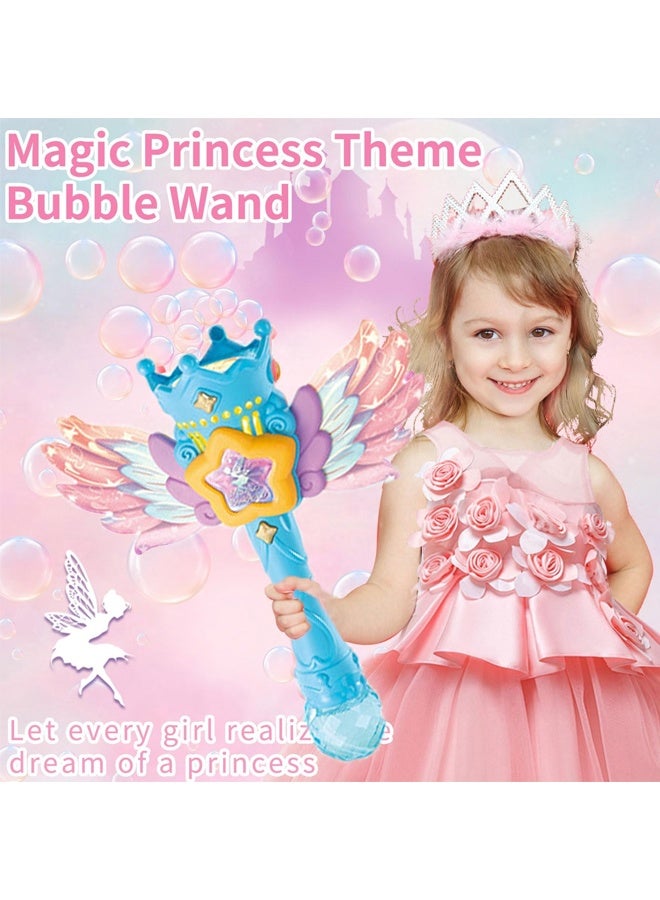 هالامودو عصا الفقاعة للأطفال الأميرة آلة الفقاعة المنفخ صانع في الهواء الطلق أو الداخلي لعبة حفلة هدايا عيد ميلاد المواد للأعمار 3 4 5 6 7 8 سنوات الأطفال الصغار الطفل البنات الصغار - Image 3