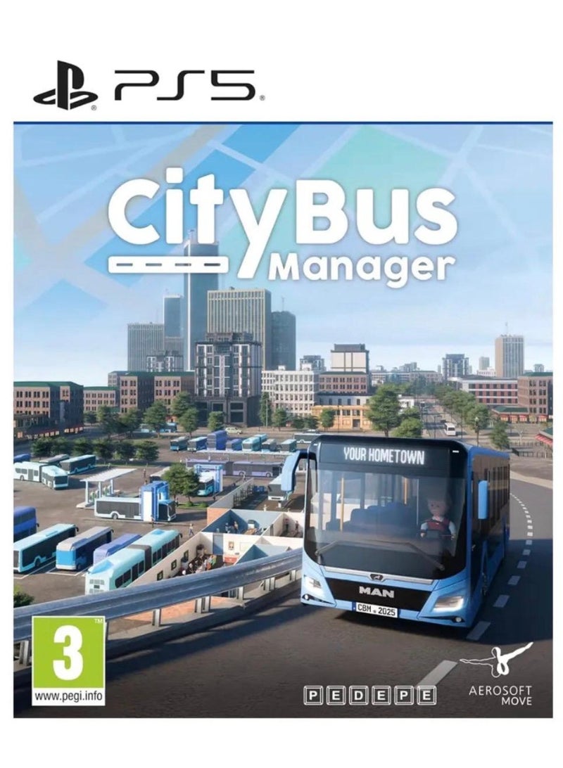 بلاي ستيشن سيتي باص ماناجر لجهاز بلايستيشن 5 (PS5) | لعبة محاكاة إدارة النقل العام | إنشاء المسارات والمستودعات وإدارة الأساطيل | النسخة العالمية | تصنيف PEGI 3 - Image 1
