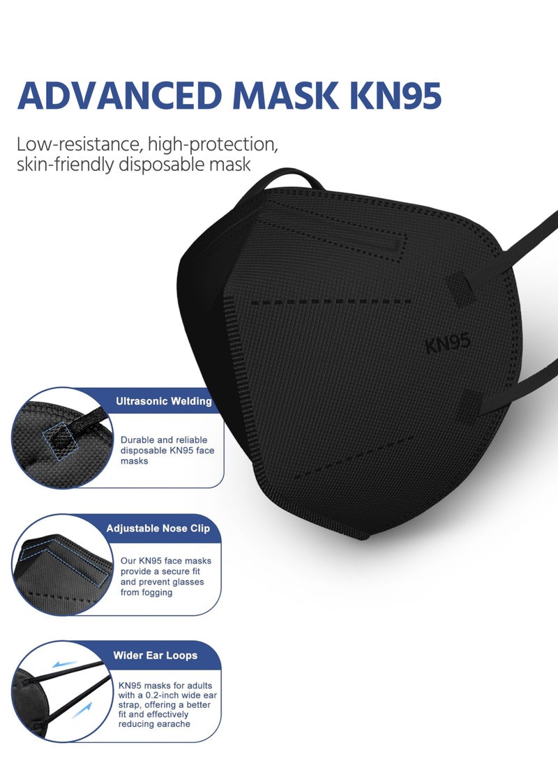 KN95 Face Masks 50 Pack, 5-Layer Breathable Disposable Respirator Mask - Image 2