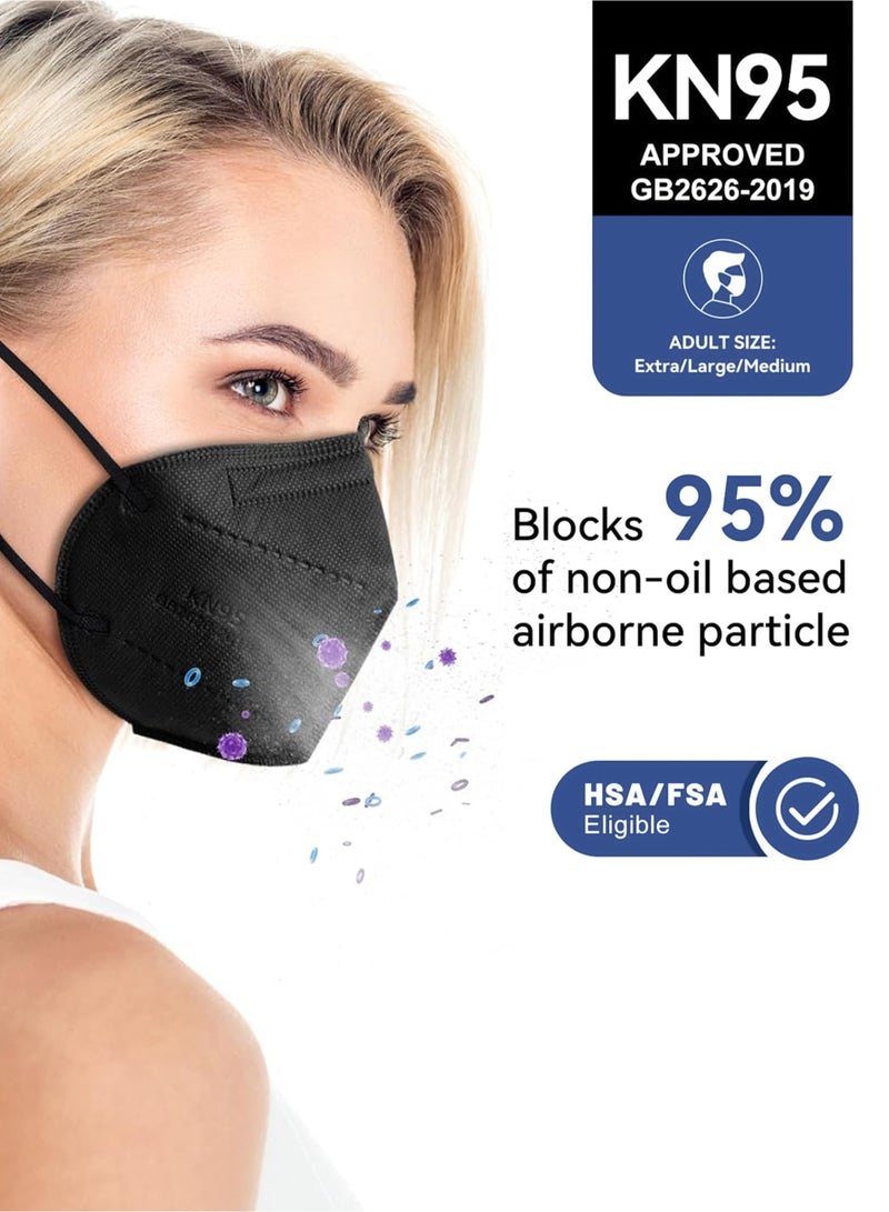 KN95 Face Masks 50 Pack, 5-Layer Breathable Disposable Respirator Mask - Image 4