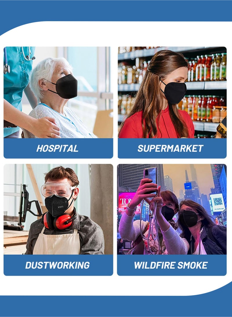 KN95 Face Masks 50 Pack, 5-Layer Breathable Disposable Respirator Mask - Image 5