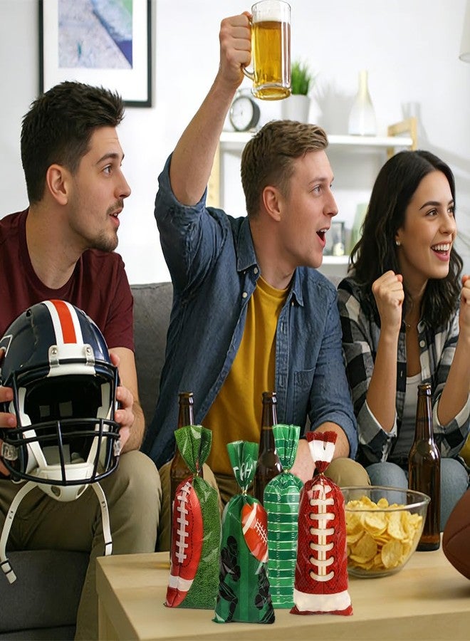 eowqeiur 100 PCS Football Cellophane Bags(5x11 Inch) for Goodie Candy Treat Goody Snack Gifts Wrap Football Theme Birthday Team School Class Party Favors Supplies Bulk Trunk or Treat Tailgate Plastic Baggies - Image 5
