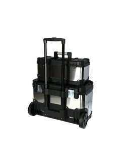 Tactix 2 in 1 Rolling Tool Box Set Silver and Black 321133  - Image 5