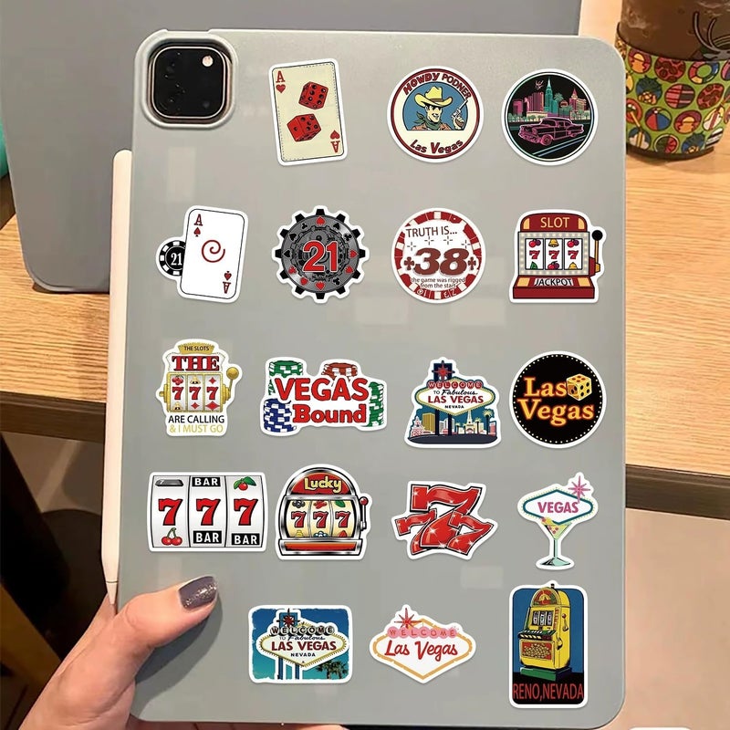 AUCEKO 50 PCS Stickers for Las Vegas,Las Vegas Sticker Pack Vinyl Skateboard Guitar Door Laptop Luggage Car Bike Water Bottle Birthday Party Supplies Teens Boys and Girls Decals - Image 3