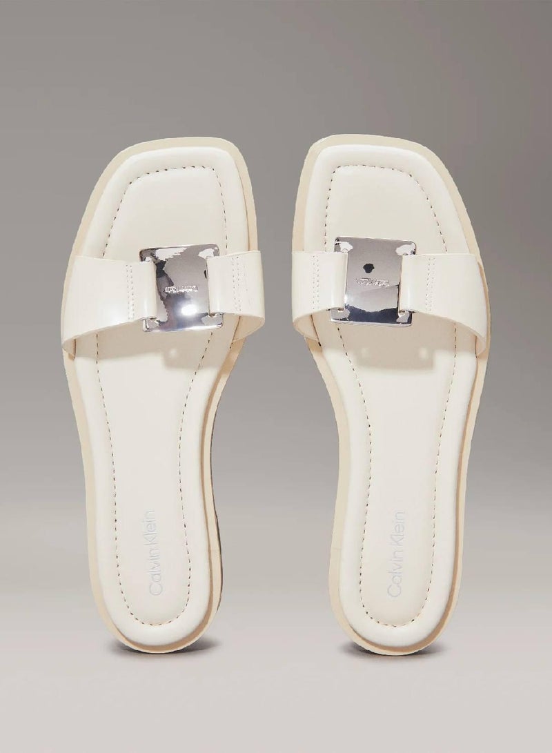 CALVIN KLEIN Leather Sliders - Image 3