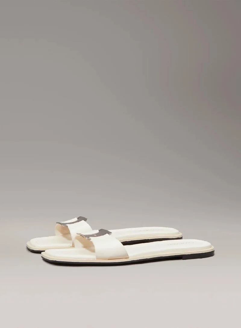 CALVIN KLEIN Leather Sliders