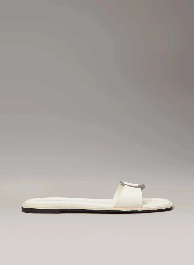 CALVIN KLEIN Leather Sliders