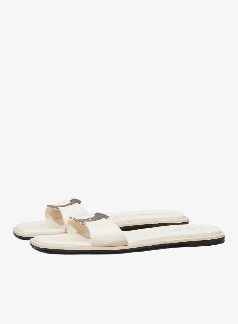 CALVIN KLEIN Leather Sliders
