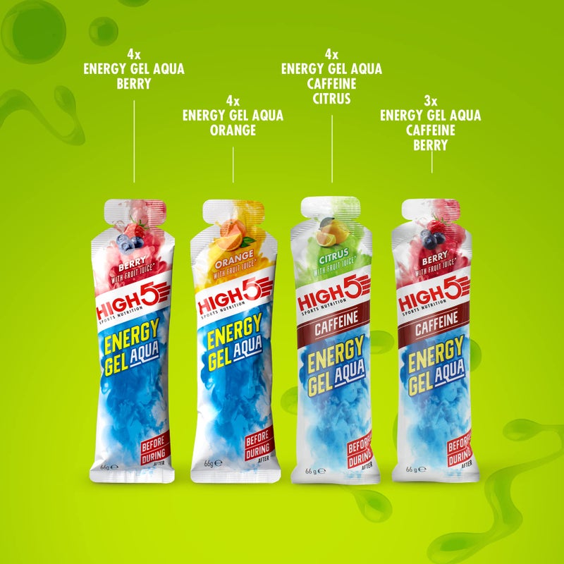 High5 Energy Gel Aqua - Quick Release Sports Gels to Power Muscles for Peak Performance - Natural Fruit Juice - On The Go Energy Boost for Running, Cycling and Endurance (Mixed, 15 x 66g) - Image 2