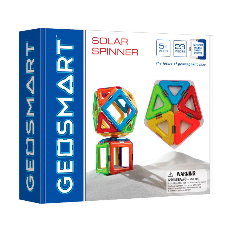 GeoSmart Solar Spinner 23-Piece GeoMagnetic STEM Building Set with Spinner - Image 3