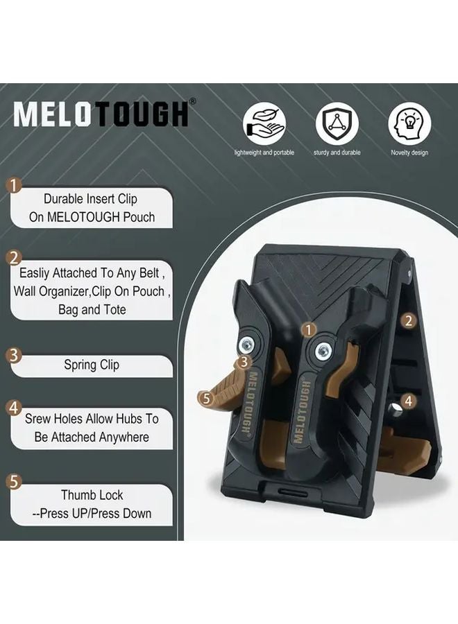 مشبك أداة الإطلاق السريع بلون الكاكي، مزدوج الاستخدام، بقبضة مانعة للانزلاق، وملحق بحزام للتدريبات والأدوات الكهربائية. - Image 4