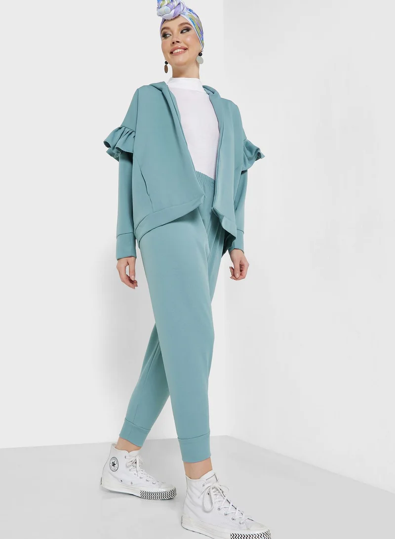 Khizana Ruffle Detail Top & Pant Set