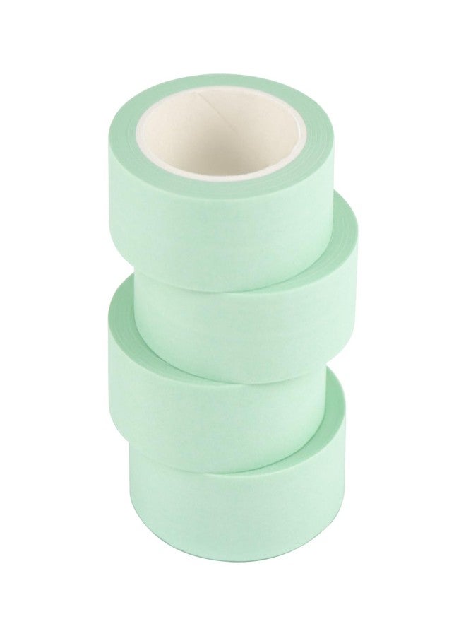 XiowDow 4 Rolls Pastel Mint Green Washi Tape 0.6inch Width Solid Color Masking Tape 32ft. Decorative Washi Tape Set for Arts Crafts Card Making Planner Notebook Decoration Journal Scrapbook Supplies - Image 1