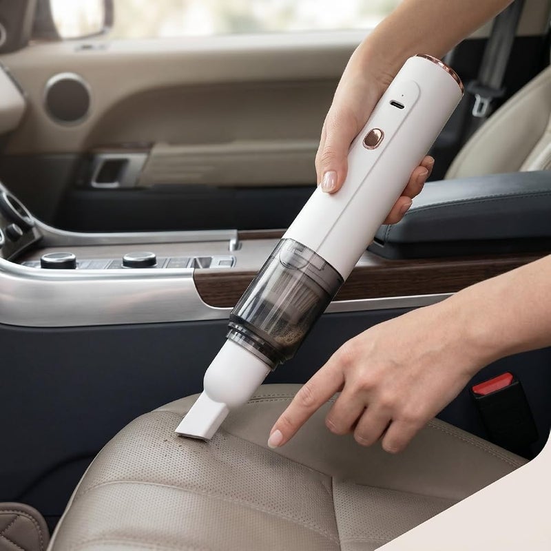 TOPINCN Mini Handheld Vacuum, Cordless Dual Use Soft Brush 42K RPM ABS body, 1500mAh lithium battery, blower for car interior desk coffee grinder, USB charging, 230g compact - Image 2