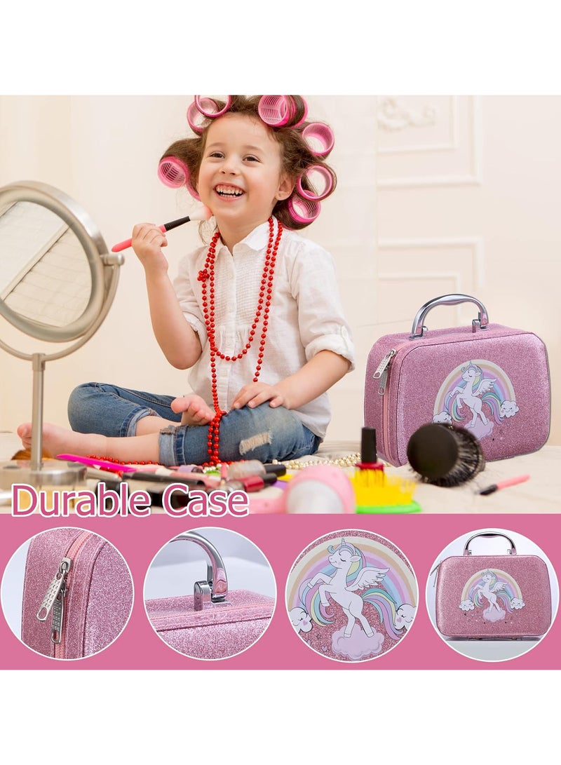 Kids Makeup Set for Girls, Washable Makeup Kit with Real Cosmetics for Young Girls, Birthday Gift for Kids, Makeup Set for Girls Ages 3 to 12. - Image 4