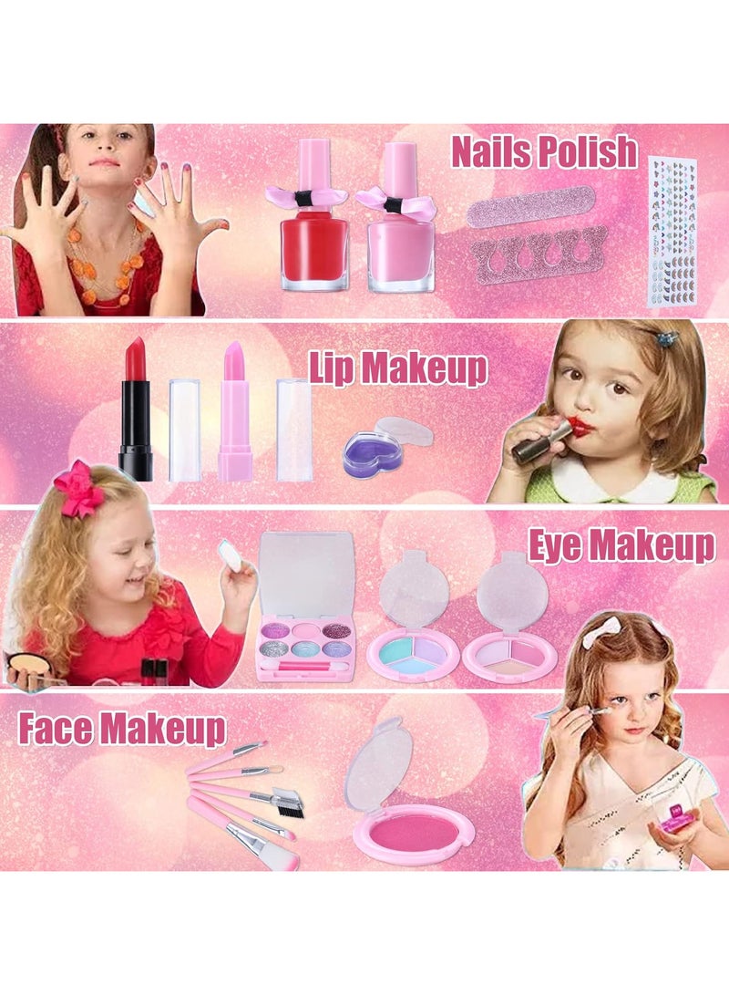 Kids Makeup Set for Girls, Washable Makeup Kit with Real Cosmetics for Young Girls, Birthday Gift for Kids, Makeup Set for Girls Ages 3 to 12. - Image 5