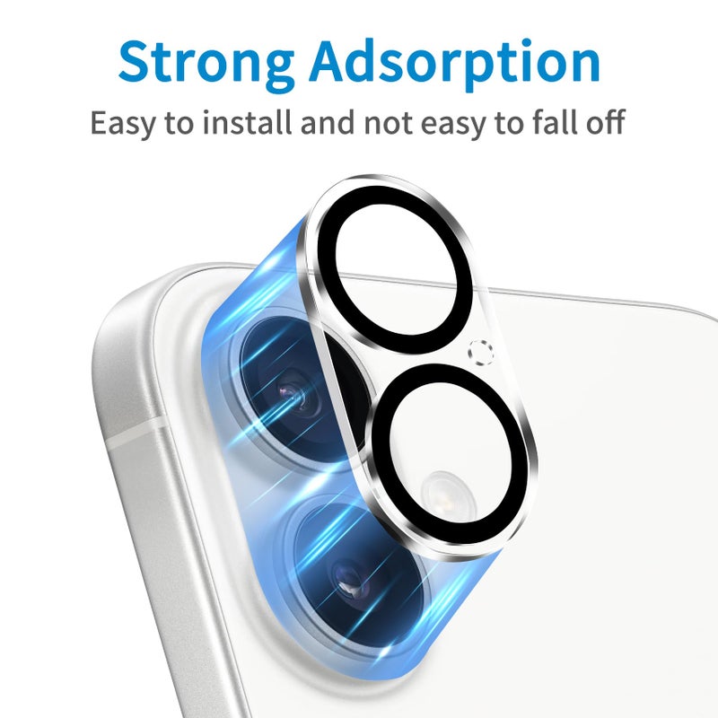 Dengduoduo 3 Pack Camera Lens Protector for iPhone 17, Tempered Glass, Ultra HD, 9H Hardness, Anti-Scratch, Case Friendly,[No Affect on Night Shots], Clear - Image 4