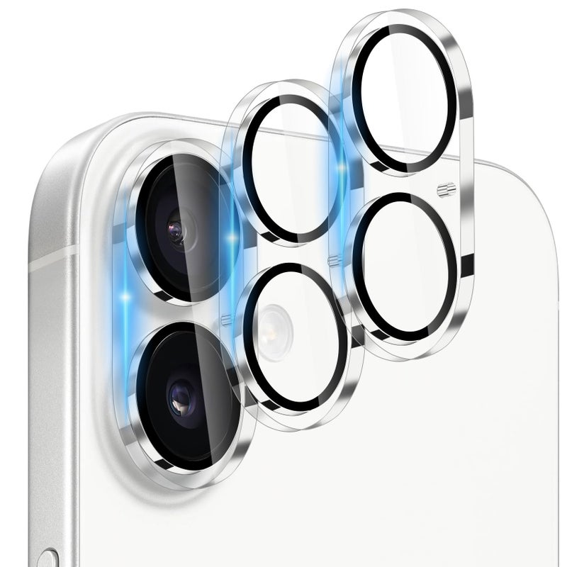 Dengduoduo 3 Pack Camera Lens Protector for iPhone 17, Tempered Glass, Ultra HD, 9H Hardness, Anti-Scratch, Case Friendly,[No Affect on Night Shots], Clear - Image 1