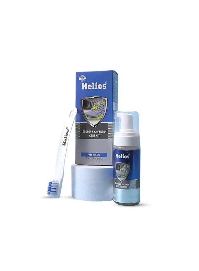 Helios Sports & Sneaker Cleaner Kit 150 ml | Shoe Cleaner Kit | Sports Shoes Sneakers and canvas I Stain Remover Shoe ShampooI 150 ML - Image 1