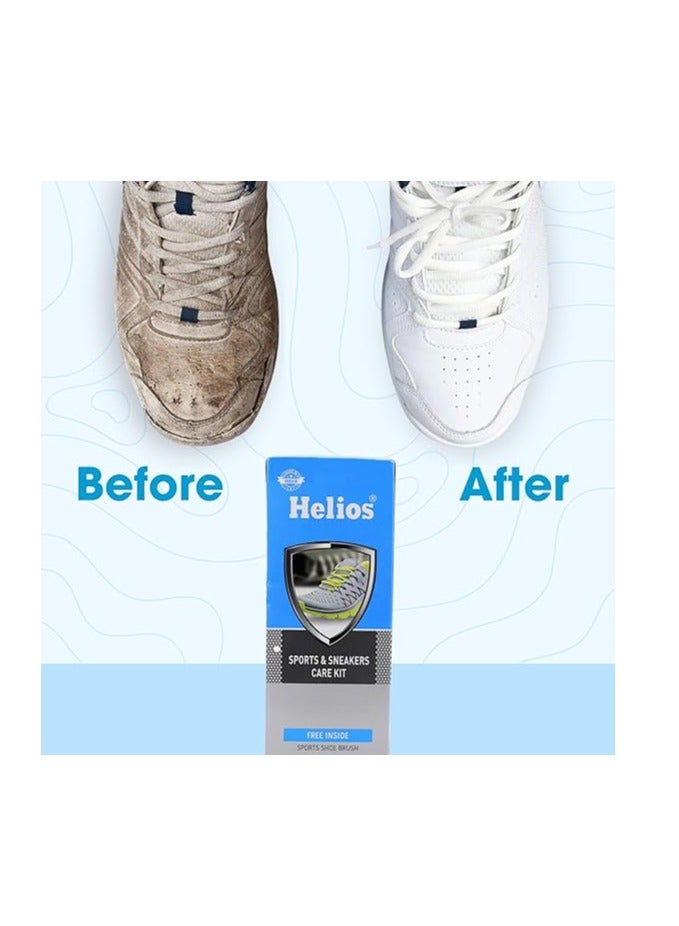 Helios Sports & Sneaker Cleaner Kit 150 ml | Shoe Cleaner Kit | Sports Shoes Sneakers and canvas I Stain Remover Shoe ShampooI 150 ML - Image 2