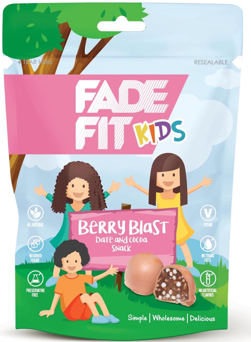 Fade Fit Kids Snack Berry Blast Date& Coca No Added Sugar Vegan friendly Snack 