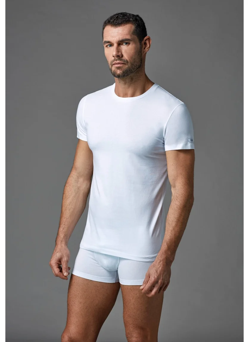 داجي White Combed Crew Neck Men's Undershirt